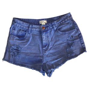 Distressed Denim Cutoff Shorts